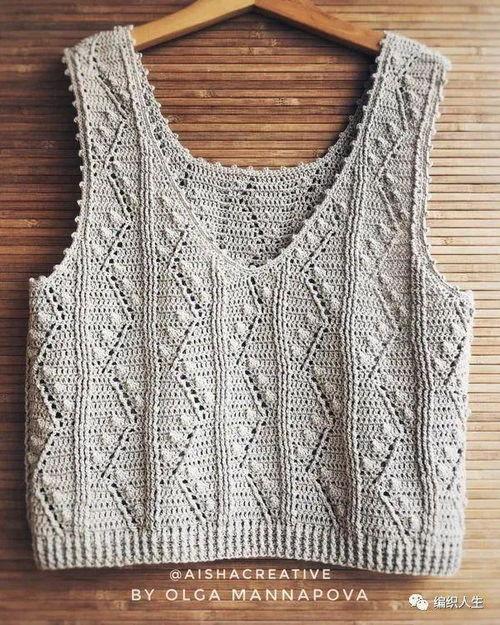 成人女士背心钩针视频,打造时尚女士背心